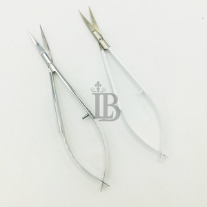Professional White Spring <b>Scissors</b> Stainless Steel Sustainable Spring <b>Scissors</b> Straight Curved Sharp Tip Makeup <b>Scissor</b> mink - Product Image 6