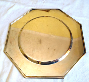 Magnífica Bandeja de Servicio Moderna de Acero Inoxidable Dorada, Diseño Indio Auténtico, para Eventos de Alta Gama, Ramadán - Product Image 4