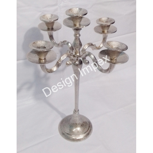 Candelabro de Metal de 5 Brazos, Portavelas Decorativo, Artículos para Eventos, Centro de Mesa, Precio Económico - Product Image 1