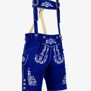 Lederhosen bleus pour hommes, style bavarois, tailles européennes 46 à 60 - Product Image 1
