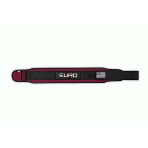 EURO SKT CO. Ceinture de musculation noire et rouge réglable avec patch drapeau américain pour l'entraînement en force - Product Image 4