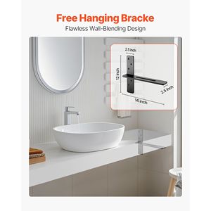 ชั้นวางของ<span class=keywords><strong>2</strong></span>ชิ้นขนาด14นิ้วชั้นวางของหนักชั้นวางของติดผนังมีความยาว355.6มม. ทนทานและทันสมัย - Product Image 2