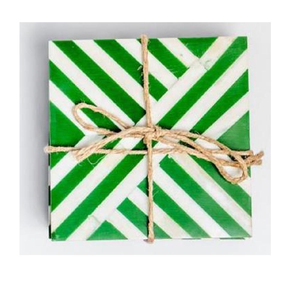 Modern Stripe Design Bone Inlay 4 Pcs <b>Coasters</b> for Tea Coffee <b>Drink</b> Tableware Heat Protect <b>Coaster</b> Home Kitchen Decor <b>Coaster</b> - Product Image 6