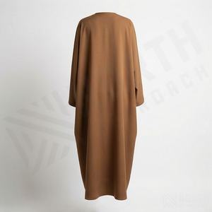 2025 OEM Kimono Abaya pour femmes musulmanes, en tissu polyester épais, doux et très extensible, col en V, manches longues, pour fêtes, Ramadan, mariages - Product Image 2
