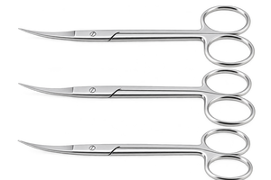 3 Tijeras Curvas de Iris Gum, de Acero Inoxidable, para Corte de Tejidos Dentales, Quirúrgicos y Veterinarios, para Procedimientos de Precisión - Product Image 1