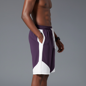 Nouveaux shorts de jogging pour hommes 2026 100% coton, logo imprimé DTF personnalisé, 2 tons, streetwear respirant et confortable - Product Image 2