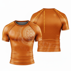 Camiseta de Compresión de Manga Larga y Corta, Protección UV, Material Personalizado, para Fitness, Surf, Cómoda - Product Image 3