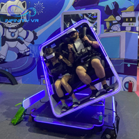 Machine de jeu de montagnes russes à rotation à 360 degrés en réalité virtuelle pour enfants et adultes, facile à utiliser, pour deux joueurs