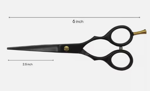 Ciseaux de coiffure professionnels droits et affûtés en acier inoxydable à long manche pour barbiers et coiffeurs de salon - Product Image 3