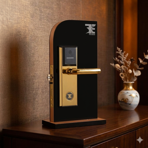 Serrure de porte intelligente TES 301SB Gold pour hôtel avec RFID pour système de contrôle d'accès par mot de passe et carte - Serrure numérique sécurisée - Product Image 5