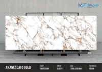 Carreaux de porcelaine noire Marquina WorldWave 120x320cm, carreaux modernes pour sol et mur, brillants, 15 mm d'épaisseur, antidérapants, résistants aux acides, N/A