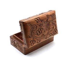 Luxury Wooden Hand Carved Vintage Decorative Storage <b>Box</b> For Jewelry <b>Keepsakes</b> Vanity With Hinged Lid For Homedecor Wedding Gift - Product Image 1