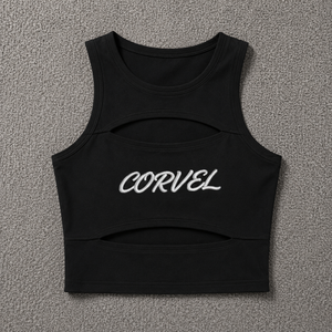 Camiseta Corta con Múltiples Recortes y Cuello Redondo para Mujer, Estilo Y2K, Personalizada con Impresión Puff, Blusa Ajustada, Camiseta Lisa de Algodón de Alta Calidad DTF - Product Image 3
