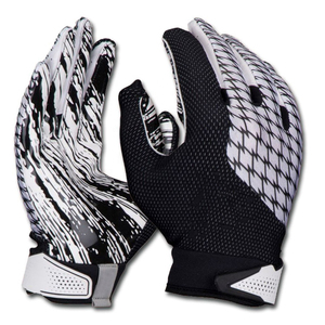 Custom American Football Grip <b>Gloves</b> Adjustable Velcro Wrist Strap Custom Silicone Logo <b>Print</b> Non Slip Adult Training <b>Gloves</b> - Product Image 3