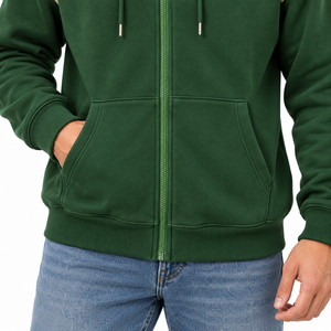 เสื้อฮู้ดดี้แบบสวม Unisex สีสันตัดกัน ทรงปกติ ผ้าฝ้ายฟลีซ 100% เหมาะสำหรับฤดูหนาว สวมใส่สบาย มีกระเป๋าจิงโจ้ - Product Image 3