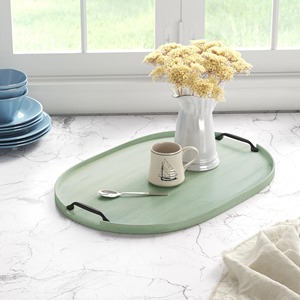 Bandeja de madera para uso diario, elegante y duradera, para servir en el hogar, la cocina y las necesidades diarias de servicio, hecha a mano en India. - Product Image 1