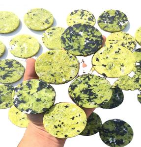 Best Selling Feng Shui Carved <b>Crystal</b> Agate Coaster Lizardite Slab Gemstone Home Decor Love Semi-Precious Stone Craft - Product Image 5