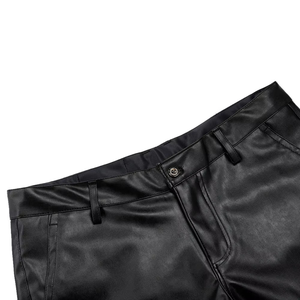Men Leather Shorts Stylish Street Style Fashion Bottom for Party Wear and Night Events - Product Image 4