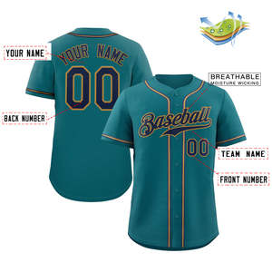 Maillots de baseball personnalisés à col rond, en polyester respirant, à rayures, unisexes, pour hommes - Product Image 2