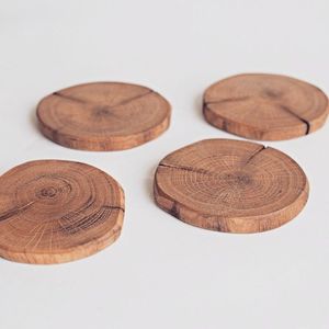 Ensemble de sous-verres en bois découpés au laser, motif moderne, style antique, diamètre 300 mm, pour décoration intérieure de luxe, fonctionnels pour boissons - Product Image 1