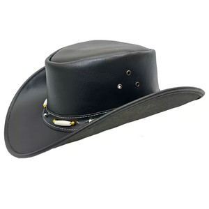 Chapeaux de cowboy western personnalisés – Chapeau de mode en cuir véritable pour homme, style moderne et logo personnalisé pour un usage quotidien - Product Image 2