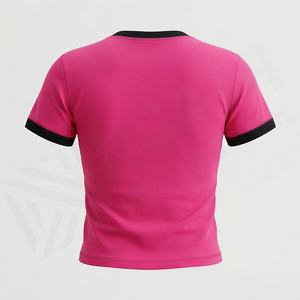 Camiseta Corta sin Mangas de Color Personalizado para Mujer, 100% Algodón, Camisetas Cortas de Alta Calidad, Camiseta Sexy para Mujer, Ropa de Verano - Product Image 2