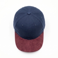 Casquette de baseball exclusive de luxe, vierge, bicolore marine et bordeaux, à six panneaux, à visière courbée, style Dad Hat, mode streetwear, INJAE, respirante