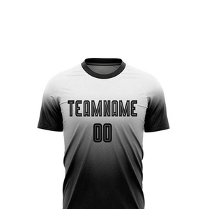 Conjunto de Camiseta y Pantalones Cortos de Fútbol Personalizados para Hombre, Impresión Sublimada, Secado Rápido, 100% Poliéster, Diseño Degradado, Números del Equipo, Logotipo en la Espalda - Product Image 3