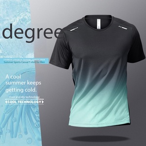 T-shirt de sport pour homme en maille de soie glacée OEM, séchage rapide, manches courtes, léger, respirant, pour l'été, fitness, course à pied, entraînement - Product Image 5