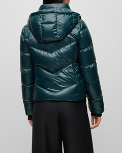 Veste matelassée pour femme, 100% polyester, doublure en coton, imperméable, légère, chaude, fermeture éclair, offre directe d'usine - Product Image 2