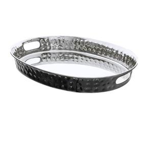 Bandeja redonda de latón puro con diseño floral grabado para servir comida, bandeja decorativa para el hogar, para decoración de restaurantes y hoteles. - Product Image 4