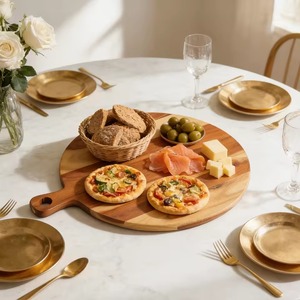 Wood Cutting <b>Board</b> with Handle Chopping Block Reusable Durable Sustainable Kitchen Serving <b>Board</b> Dishwasher Safe Customizable - Product Image 3