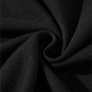 Polo à manches courtes noir pour homme avec bordure contrastée rouge Coupe classique T-shirt décontracté en tricot avec impression de logo - Product Image 4