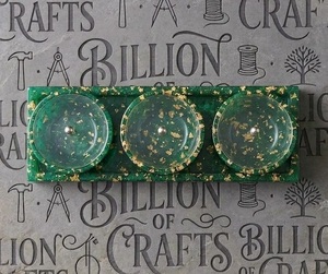 Ensemble de bols à collation en résine vert émeraude à motifs tourbillonnants, prix d'usine, plateau de service à trois compartiments pour fruits secs - Product Image 2