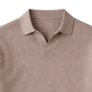 Camiseta Polo de Punto para Hombre, Manga Corta, Algodón Premium, Tejido Texturizado, Corte Ajustado, Estilo Casual Elegante, Ropa de Verano, Venta al Por Mayor - Product Image 2