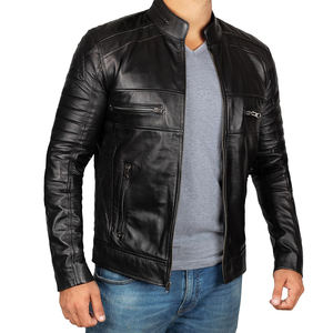<b>SMART</b> SHINE ENTERPRISES <b>Men</b> Ranch Style Genuine Leather <b>Jacket</b> Soft Durable Zip Front Casual Outdoor Winter Regular Fit Quick - Product Image 3