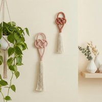 Décoration murale en macramé avec nœud celtique personnalisé, corde en coton, style nautique bohème, art abstrait noir et blanc, cadeau de mariage unique