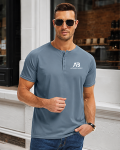 T-shirt décontracté à manches courtes 100 % coton pour homme de la marque AMY, coupe classique, personnalisable avec logo, vente en gros - Product Image 5