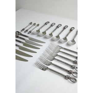 Great quality Silver Silverware Set Kitchen Supplies Accessories Metal Classical Spoon <b>Fork</b> Knife Set Stainless Steel Cutlery - Product Image 6