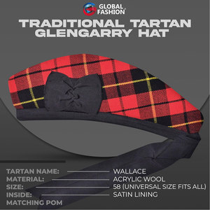 Gorro Glengarry de las Tierras Altas Inspirado en el Clán para Bodas, Festivales y Reuniones Culturales, Gaitas Escocesas 2026 - Product Image 3
