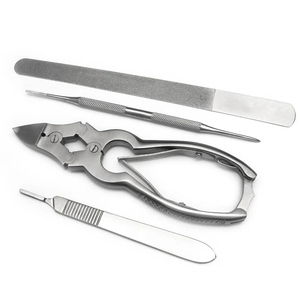 2026 Meilleur prix : Ensemble d'instruments de podologie pour chiropodiste, comprenant un kit de limes à ongles et un coupe-ongles épais à ressort pour ongles incarnés - Product Image 1