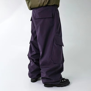 Pantalon de ski cargo ample doublé en mesh personnalisé pour homme, imperméable - Product Image 2