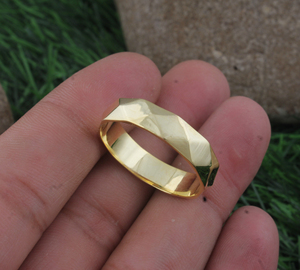 Luxury 18K Gold Plated Self-Design Band <b>Ring</b> High-Quality Textured Statement <b>Finger</b> <b>Ring</b> Wholesale Designer Patterned - Product Image 1