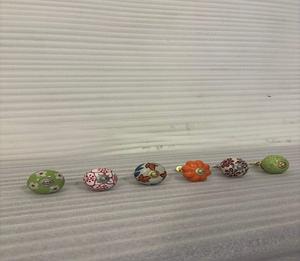 Handmade Ceramic <b>Knobs</b> Cabinet Handles Drawer Pulls Furniture Hardware Painted Design for Kitchen Wardrobe Storage Use <b>Decor</b> - Product Image 5