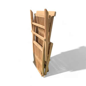 Outdoor Teak Garden Set <b>Round</b> <b>Table</b> Set Wooden <b>Patio</b> Furniture 4 Chairs for Balcony Yard Hotel - Product Image 2