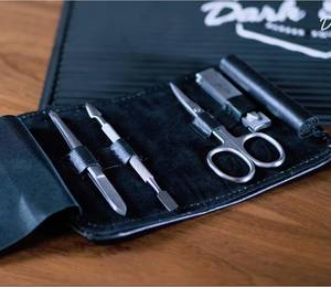 Kit de manucure classique en acier inoxydable, portable, avec coupe-ongles, ciseaux, pinces, étui, pour adultes - Product Image 2