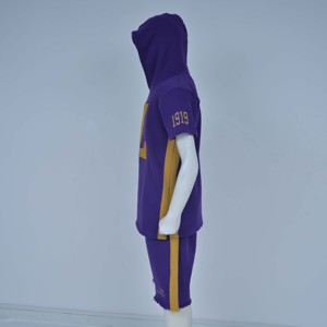 Drawstring High Quality <b>Hoodie</b> <b>and</b> <b>Shorts</b> <b>Set</b> For <b>Men</b> With Custom Regular Fit Sports design Gym Fitness <b>Set</b> <b>Men</b> Workout Casual - Product Image 2