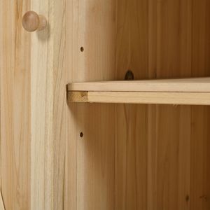 Isla de Cocina de Madera de Abeto para Exteriores con Encimera de Acero Inoxidable, Amplio Espacio de Almacenamiento, Toallero y Estantes para Especias y Botellas - Product Image 4