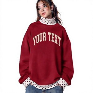 Sweatshirts Manufacturer Custom Applique Patches & Printed Heavyweight Casual Neckline Drop Shoulder Oversized Sweatshirt OEM - Product Image 2