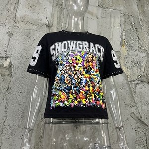 T-shirt à manches courtes surdimensionné pour homme Snowgrace en jersey uni, style streetwear, col rond, coton/fibre de bambou - Product Image 6
